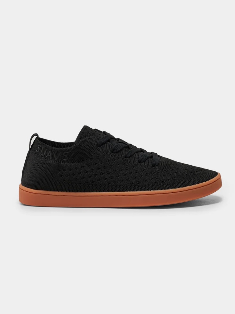 Suavs The Zilker Gum Black with Tan Gum Sole Men's Sneakers